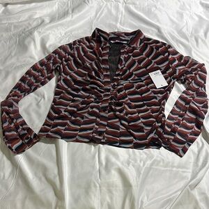 Stylish Multicolor Women's Top very sheer and lightweight.